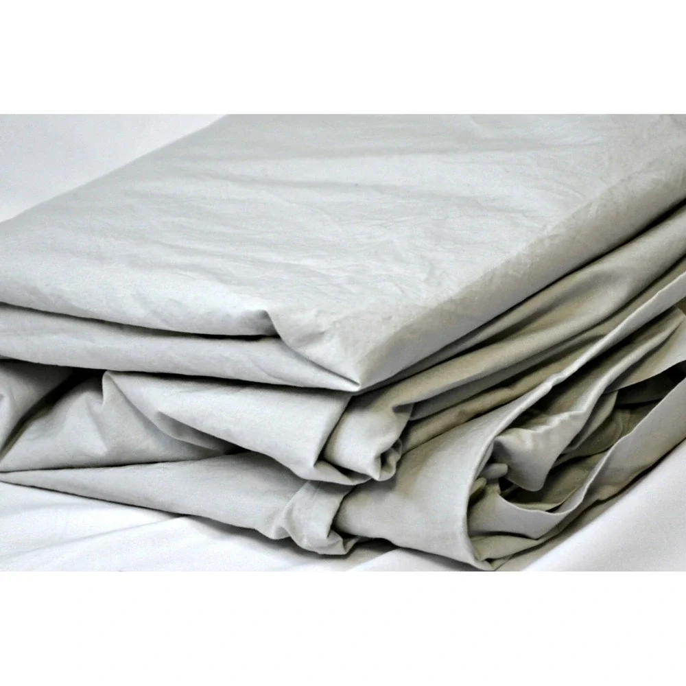 Restoration Hardware 210 percale Italian mist grey king duvet‎ cover